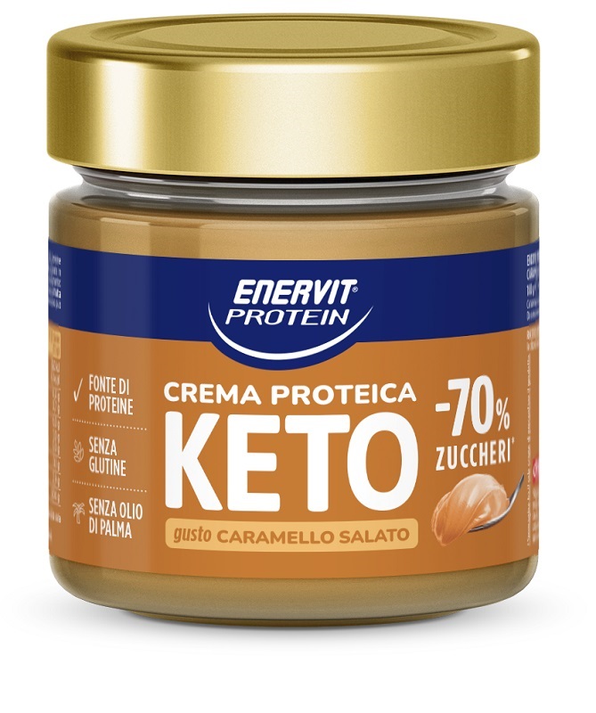 ENERVIT PROTEIN CREMA KETO CARAMELLO SALATO 180 G - Farmapanda Srl