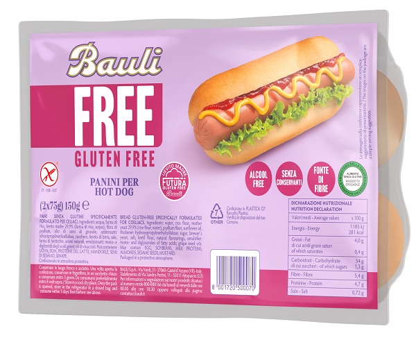 BAULI FREE PANINI HOT DOG 2 PEZZI DA 75 G - Farmapanda Srl