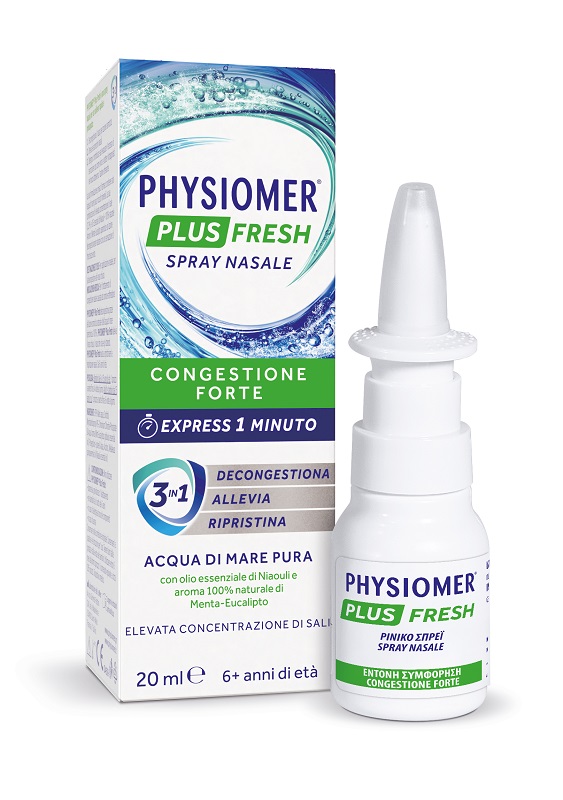 SPRAY NASALE PHYSIOMER PLUS FRESH 20 ML - Farmapanda Srl