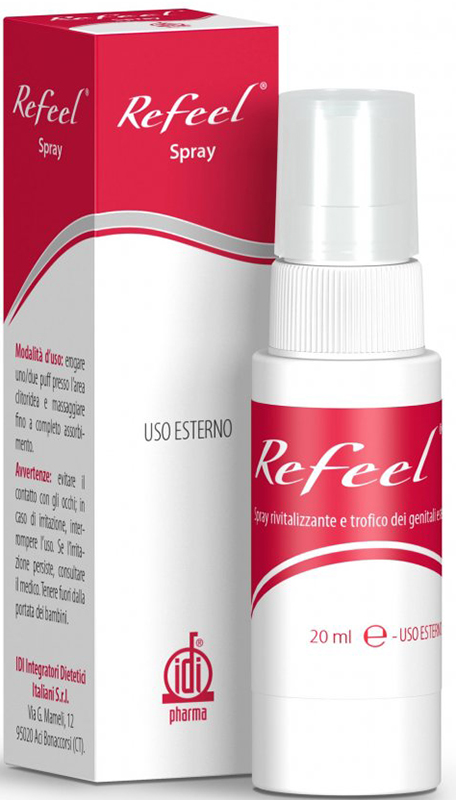 REFEEL SPRAY RIVITALIZZANTE E TROFICO DEI GENITALI ESTERNI FEMMINILI 20 ML - Farmapanda Srl