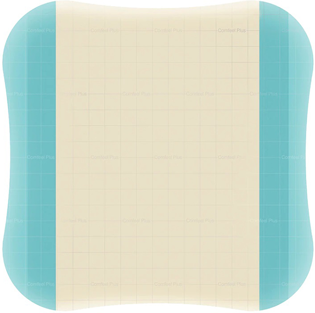 MEDICAZIONE SPECIALE ATTIVA CON IDROCOLLOIDE CON BORDI SMUSSATI COMFEEL PLUS 10X10 CM 10 PEZZI - Farmapanda Srl