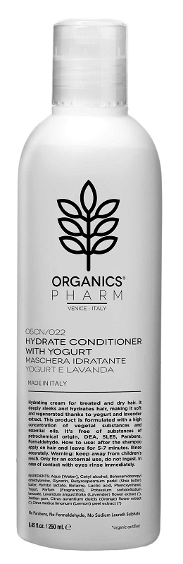 ORGANICS PHARMA HYDRATE CONDITIONER WITH YOGURT AND LAVENDER 250 ML - Farmapanda Srl