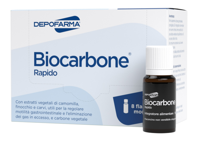 BIOCARBONE RAPIDO 8 FLACONCINI - Farmapanda Srl