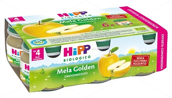 HIPP BIO OMOGENEIZZATO MELA GOLDEN 6X80 G - Farmapanda Srl