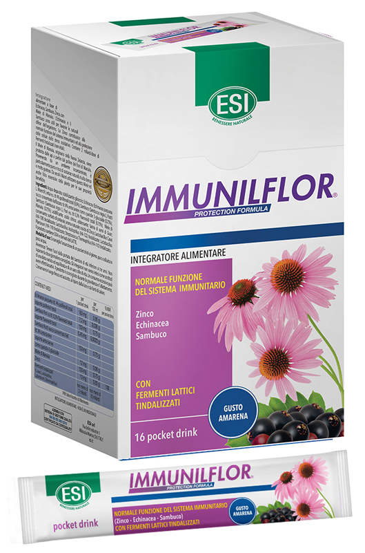 ESI IMMUNILFLOR POCKET DRINK 16 POCKET DRINK - Farmapanda Srl