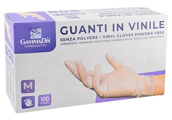 GUANTI VINILE SENZA POLVERE SMALL 100 PEZZI GAMMADIS - Farmapanda Srl