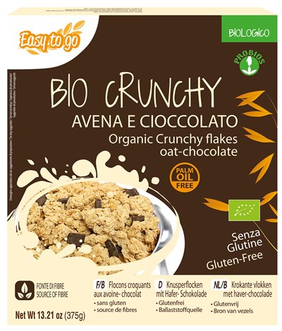 EASY TO GO BIO CRUNCHY AVENA E CIOCCOLATO 375 G - Farmapanda Srl