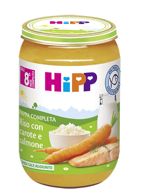 HIPP PAPPA PRONTA RISO CAROTE SALMONE 220 G - Farmapanda Srl