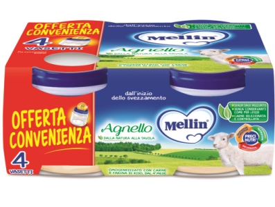 MELLIN OMOGENEIZZATO AGNELLO 4 PEZZI X 80 G - Farmapanda Srl