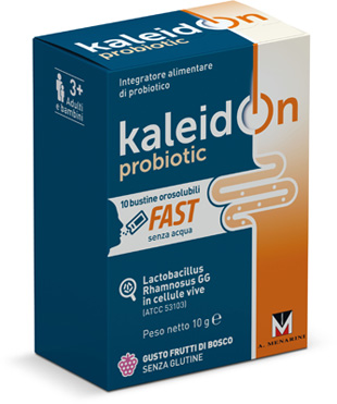 KALEIDON PROBIOTIC FAST FRUTTI DI BOSCO 10 BUSTE OROSOLUBILI - Farmapanda Srl