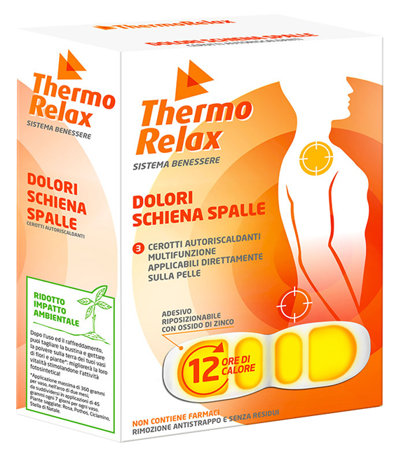 THERMORELAX CEROTTO AUTORISCALDANTE DOLORE SCHIENA/SPALLE 3 PEZZI - Farmapanda Srl