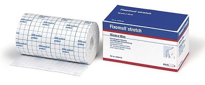 FASCIA AUTOADESIVA IPOALLERGENICA FIXOMULL STRETCH PER FISSAGGIO CATETERI M 10 X 10 CM - Farmapanda Srl