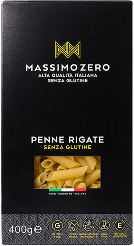 MASSIMO ZERO MEZZE PENNE RIGATE 400 G - Farmapanda Srl
