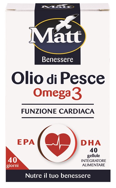 MATT BENESSERE OLIO DI PESCE OMEGA 3 40 GELLULE - Farmapanda Srl