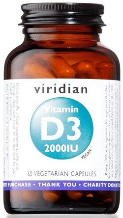 VIRIDIAN VITAMIN D3 2000IU 60CPS - Farmapanda Srl