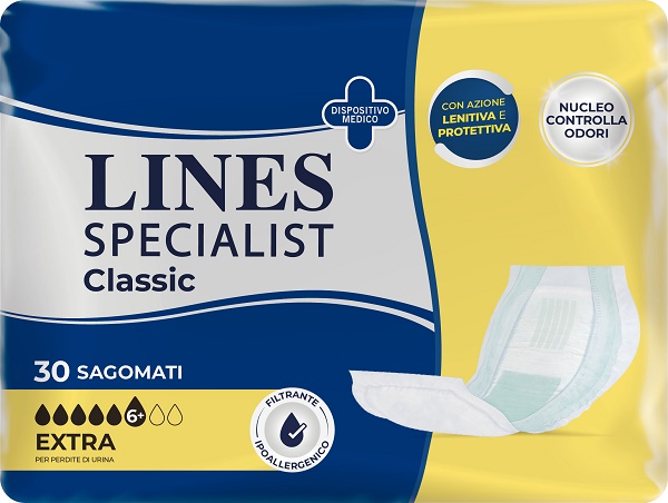 PANNOLONE LINES SPECIALIST CLASSIC SAGOMATO EXTRA 30 PEZZI - Farmapanda Srl