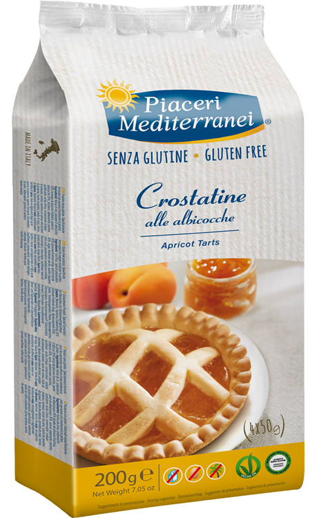 PIACERI MEDITERRANEI LE BONTA' DEL MATTINO CROSTATINE ALL'ALBICOCCA 4 X 50 G - Farmapanda Srl