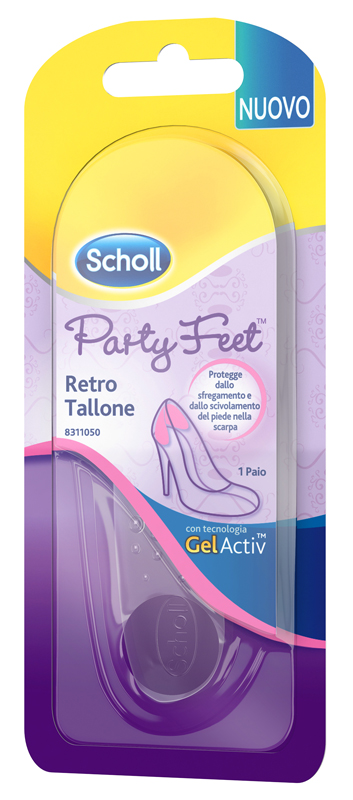 PLANTARE ORTOPEDICO PER RETRO TALLONE PARTY FEET SCHOLL GEL ACTIV 1 PAIO - Farmapanda Srl