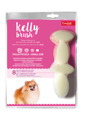 KELLY BRUSH SPUGNETTA ABRASIVA PER CANI DI TAGLIA PICCOLA 16 PEZZI - Farmapanda Srl