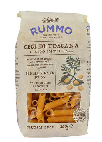 RUMMO PENNE RIGATE N 66 CECI DI TOSCANA E RISO INTEGRALE 300 G - Farmapanda Srl
