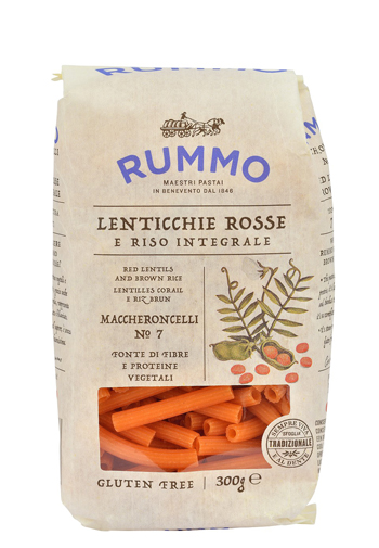 RUMMO MACCHERONCELLI N 7 LENTICCHIE ROSSE E RISO INTEGRALE 300 G - Farmapanda Srl