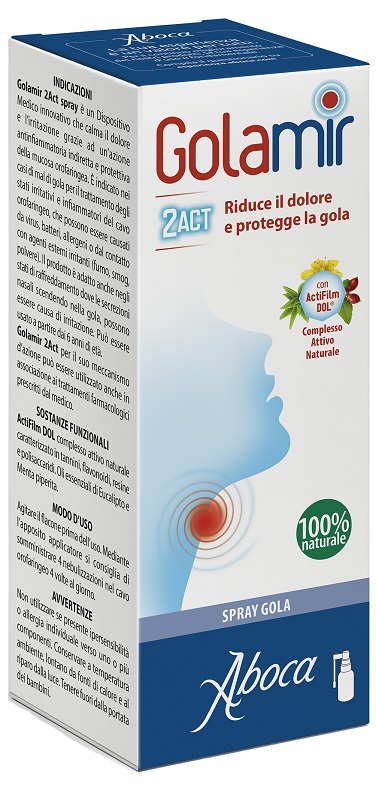 GOLAMIR 2ACT SPRAY 30 ML NO ALCOOL ADULTI E BAMBINI DA UN ANNO DI ETA' - Farmapanda Srl