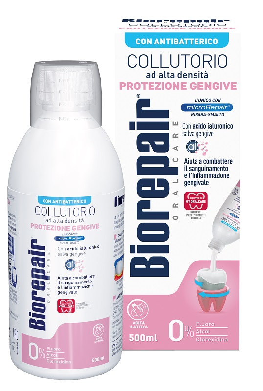 BIOREPAIR ORAL CARE COLLUTORIO ALTA INTENSITA' CON ANTIBATTERICO PROTEZIONE GENGIVE 500 ML - Farmapanda Srl