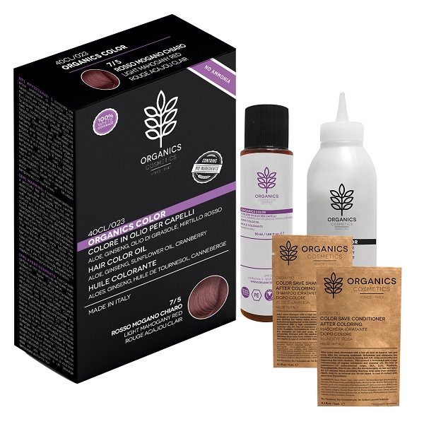 ORGANICS PHARM ORGANICS COLOR 7/5 ROSSO MOGANO CHIARO - Farmapanda Srl