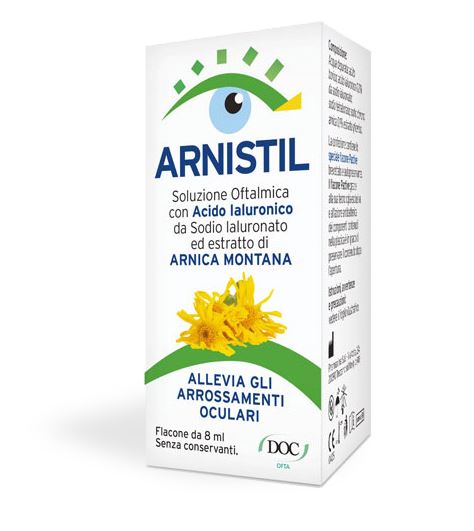 ARNISTIL SOLUZIONE OFTALMICA ACIDO IALURONICO 0,2% + ESTRATTO DI ARNICA MONTANA 0,1% FLACONE 8 ML - Farmapanda Srl