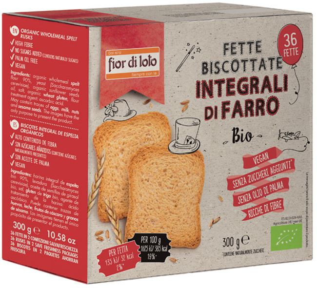 FETTE BISCOTTATE FARRO INTEGRALI - Farmapanda Srl