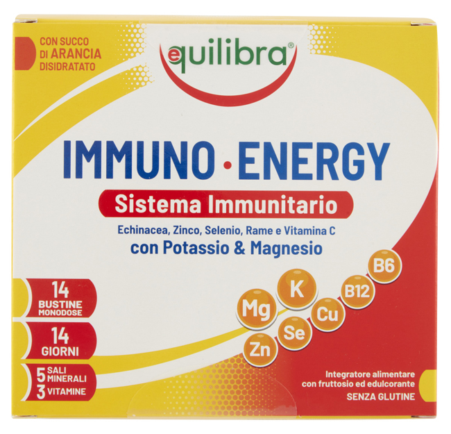IMMUNO ENERGY SISTEMA IMMUNITARIO POTASSIO & MAGNESIO 14 BUSTINE MONODOSE - Farmapanda Srl