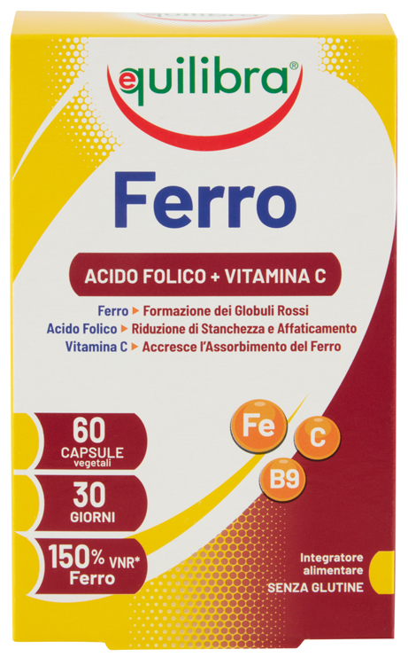 FERRO CON ACIDO FOLICO + VITAMINA C 60 CAPSULE - Farmapanda Srl