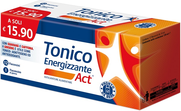 TONICO ENERGIZZANTE ACT 12 FLACONCINI DA 10 ML - Farmapanda Srl