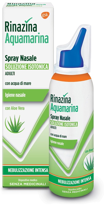 RINAZINA AQUAMARINA ISOTONICA ALOE SPRAY NEBULIZZAZIONE INTENSA 100 ML - Farmapanda Srl