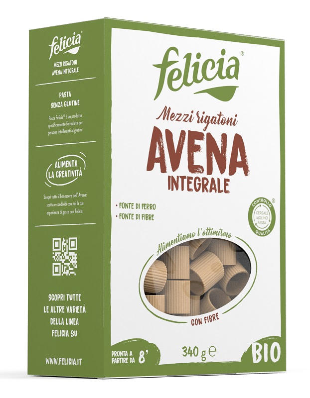 FELICIA MEZZI RIGATONI AVENA 340 G - Farmapanda Srl