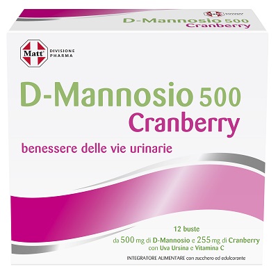 MATT DIVISIONE PHARMA D-MANNOSIO 500 CRANBERRY 12 BUSTINE - Farmapanda Srl