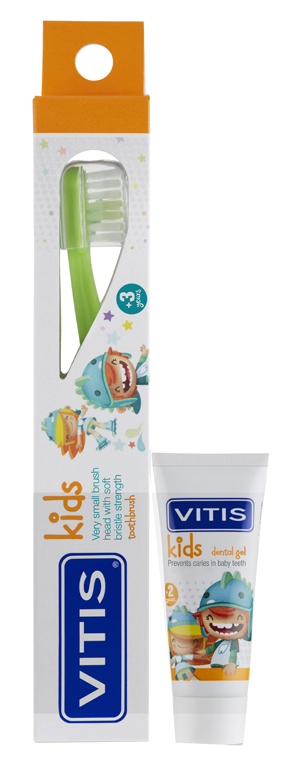 VITIS KIDS SPAZZOLINO + GEL 8 ML - Farmapanda Srl
