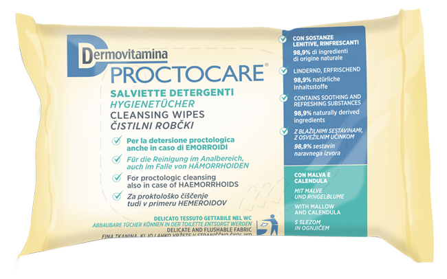 DERMOVITAMINA PROCTOCARE SALVIETTE DETERGENTI 15 PEZZI - Farmapanda Srl
