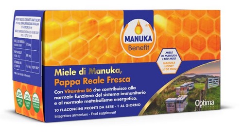 MANUKA BENEFIT PAPPA REALE MANUKA VITAMINA B6 10 FLACONCINI 10 ML - Farmapanda Srl