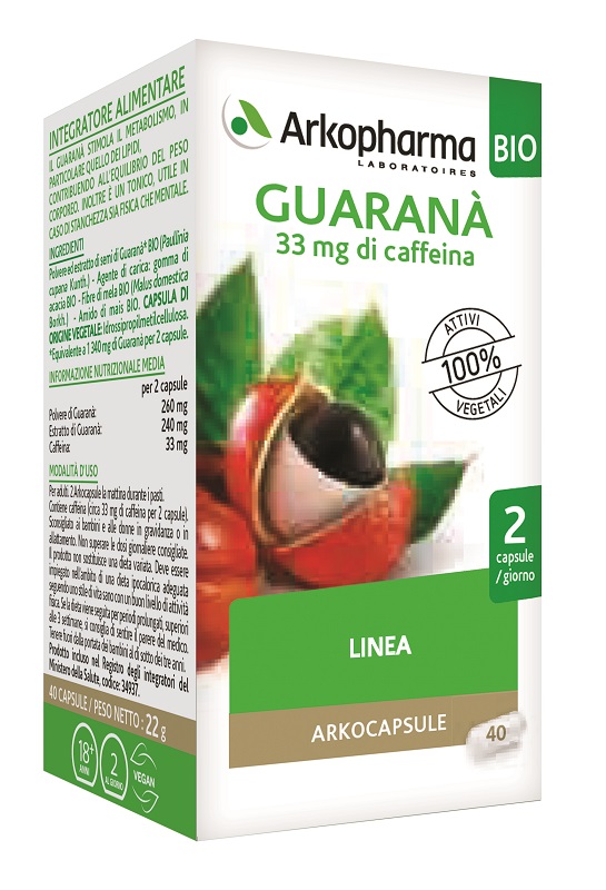 ARKO CAPSULE GUARANA' BIO 40 CAPSULE - Farmapanda Srl