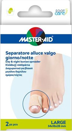 DIVARICATORE ALLUCE GIORNO/NOTTE MASTER-AID FOOTCARE LARGE 2 PEZZI D12 - Farmapanda Srl