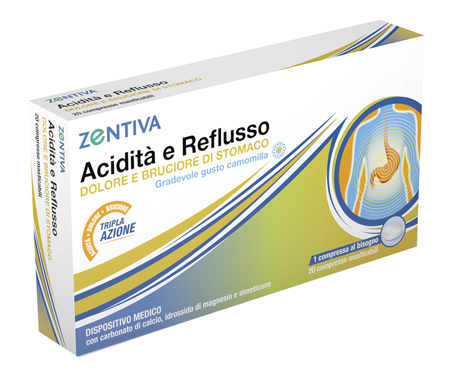 ZENTIVA ACIDITA' REFLUSSO 20 COMPRESSE MASTICABILI - Farmapanda Srl