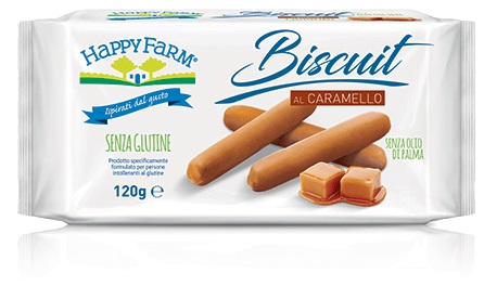HAPPY FARM BISCUIT CARAMELLO 120 G - Farmapanda Srl