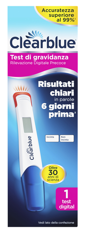 CLEARBLUE TEST GRAVIDANZA RILEVAZIONE PRECOCE DIGITALE 1 PEZZO - Farmapanda Srl