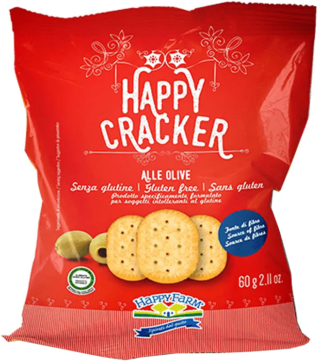 HAPPY FARM CRACKER OLIVE 60 G - Farmapanda Srl