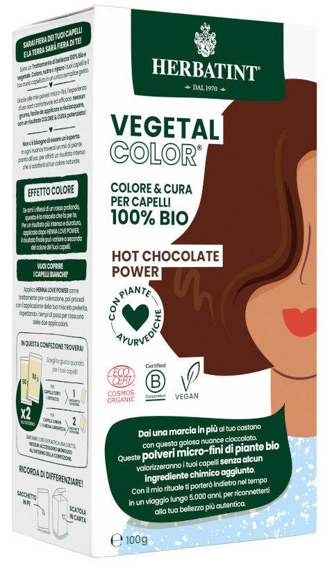 HERBATINT VEGETAL COLOR HOT CHOCOLATE POWER ITA 100 G - Farmapanda Srl