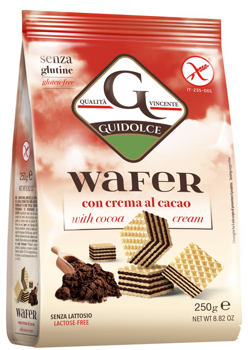 WAFER CON CREMA AL CACAO 250 G - Farmapanda Srl