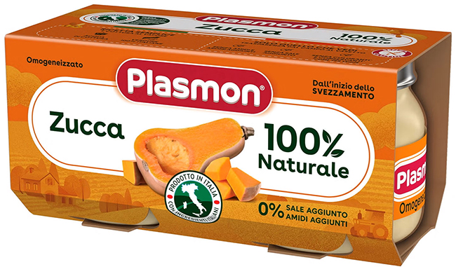 PLASMON OMOGENEIZZATO ZUCCA 2 X 80 G - Farmapanda Srl