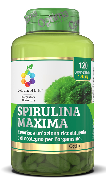 COLOURS OF LIFE SPIRULINA MAXIMA 120 COMPRESSE - Farmapanda Srl