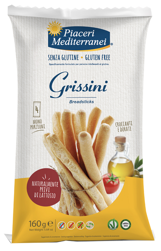 PIACERI MEDITERRANEI GRISSINI 160 G - Farmapanda Srl
